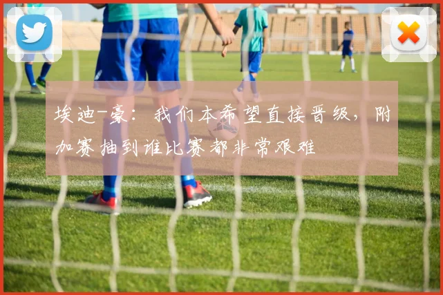 埃迪-豪：我们本希望直接晋级，附加赛抽到谁比赛都非常艰难